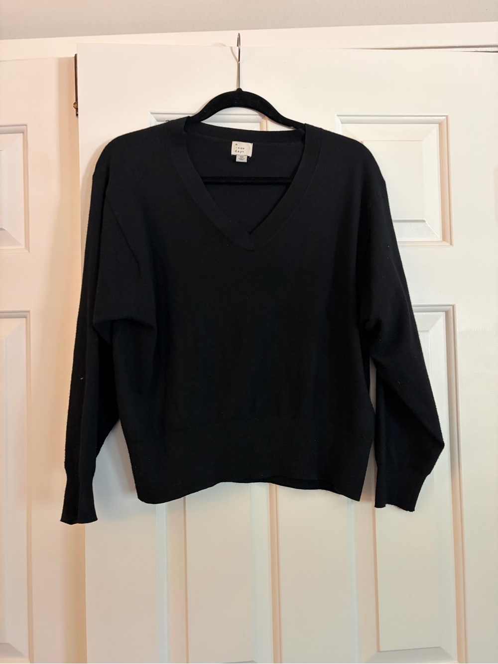 a new day Black V-Neck Women's Sweater